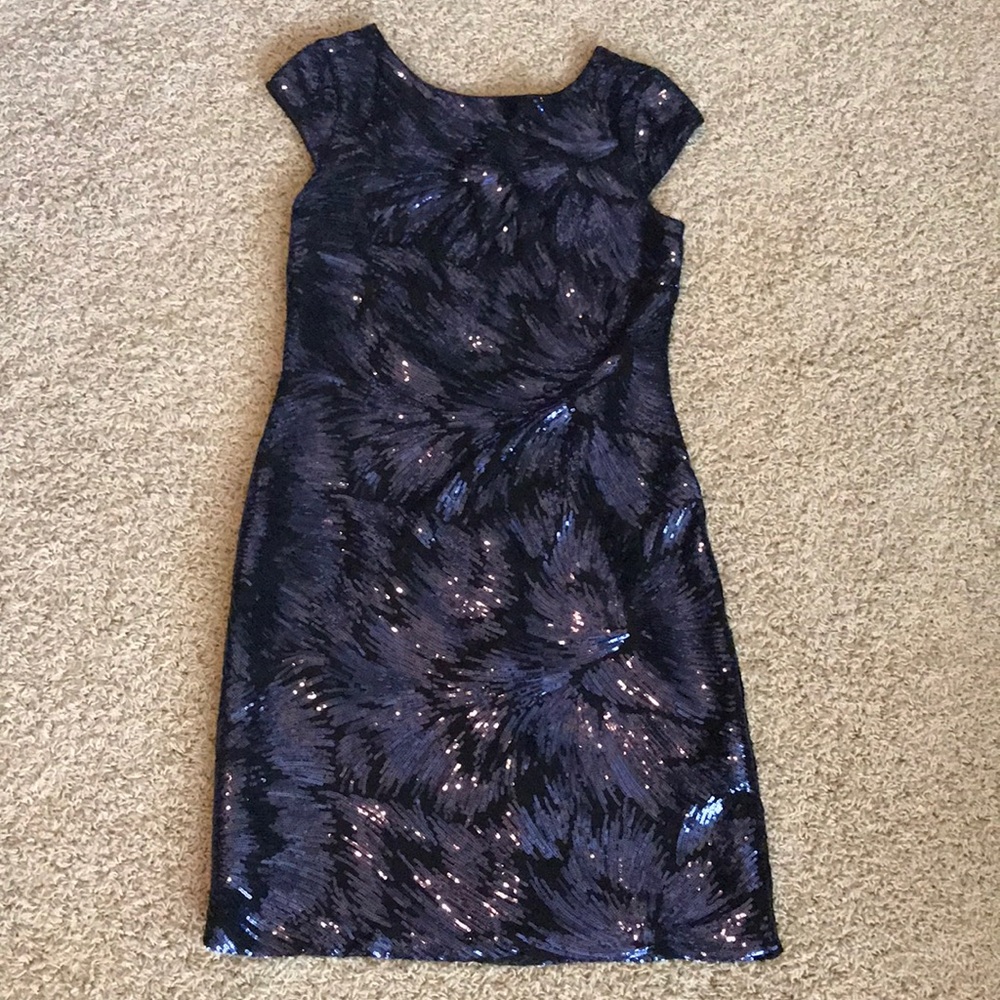 SLNY Sequin Sheath Dress